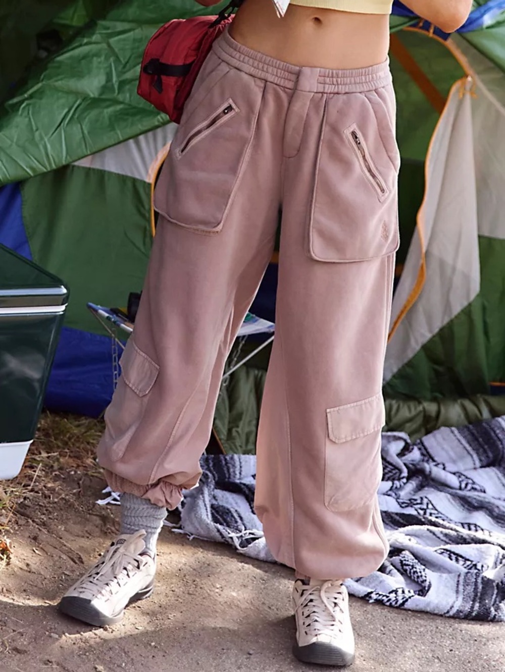 NWOT FREE PEOPLE MOVEMENT Buckle Down Cargo Pants | Sand MSRP $148 CURRENT ON FP